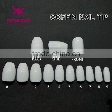 2017 Top nail shape coffin oval stiletto square finger nails tips beauty salon