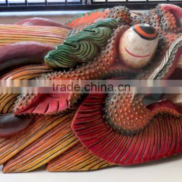 Dragon Mask Wall Hanging Decor Handmade in Nepal photo-3