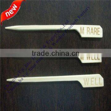 Flat barbecue bamboo skewers teppo from China manufacturer