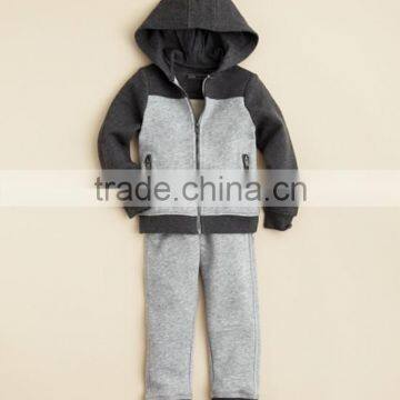 Fashion french terry cheap kids track suits for sports