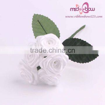 Ribbon Flowers Making Rose Bouquet, Making Satin Ribbon Flowers photo-5