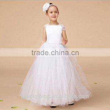 Kids White Flower Girl Dress For Wedding Dresses Girls Backless Princess Dress 2017 Summer Children Clothes photo-3