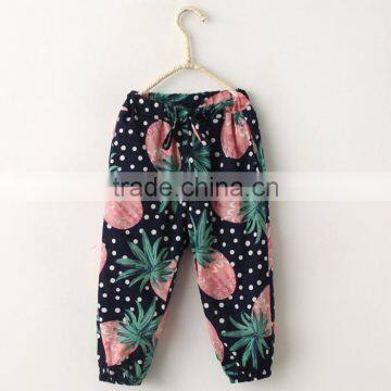 Wholesale 100% Cotton Big Flower Cool Anti-mosquito Pants for Baby Girl Icing Pants photo-5