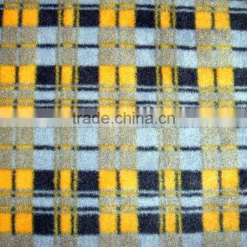 Plaid printed Polar fleece fashion polar fleece