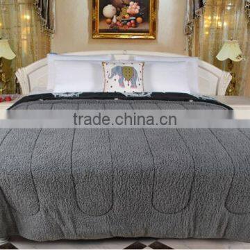 Faux Fur Flannel Plain Colour Quilt Blanket Pillow Handmade Patchwork Quilt Needlework Bed Linen Bedclothes 16 photo-2