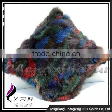 CX-D-107D Custom Made Patckwork Fox Fur Pillow Case Cushion Cover photo-6