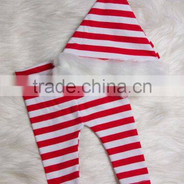 Baby Christmas Leggings and Santa Hat- Striped Leggings Baby Cotton Leg Warmers photo-2