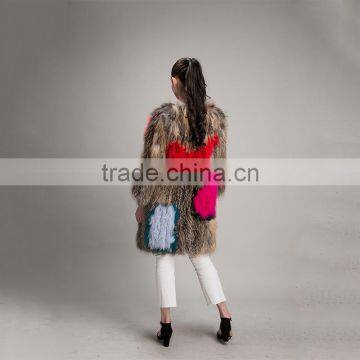 MyfurTop Quality Winter Heart Shap Fashion Lady Clothing Genuine Raccoon Fur Coat With Factory Price photo-5