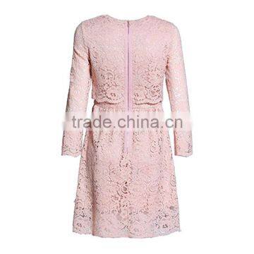 Guangzhou China The New Fashion Lace Dress Temperament Cultivate One's Morality Show Thin Long-sleeved Skirt photo-6