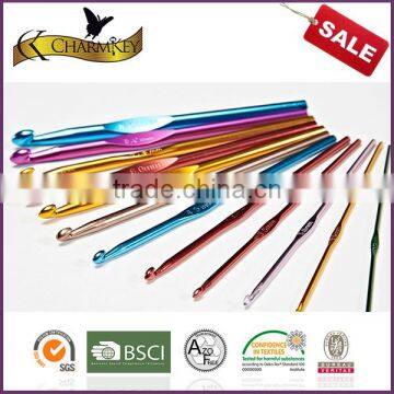 Charmkey Metal Knitting Tools 12pcs Colorful Aluminum Crochet Hook Set Crochet Patterns photo-3