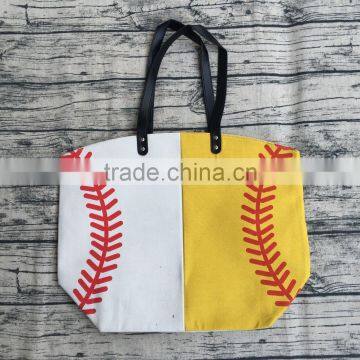 Wholesale canvas baseball or softball tote sport bags for women