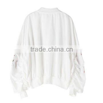 B22676A Korea Fashion Women Baseball Uniform Coat Embroidered Jacket Windbreaker Jacket photo-6