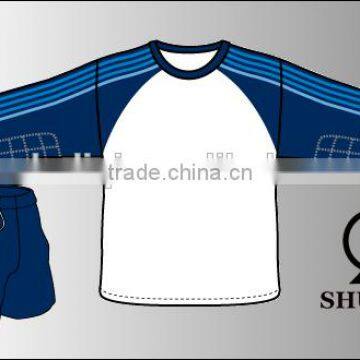 Customized design soccer uniforms set/polyester spandex football uniforms/wholesale high quality tracksuit men