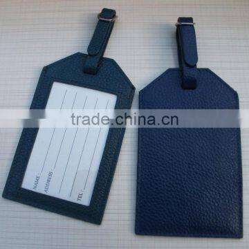 Travelambo Genuine Leather Luggage Bag Tags 1 Pieces Set