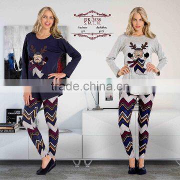 Turkish funny printed leggings winter pajama wholesale