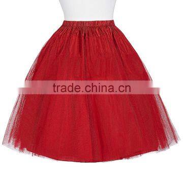 Petticoat Retro Vintage Women Party Dance Pettiskirt Slips Underskirt Crinoline Double Tutu Tulle Skirt
