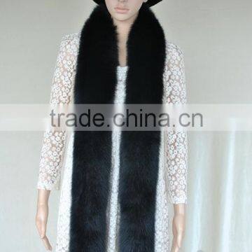 YR478 Top Quality Genuine Fox Fur Luxury Long Boa Scarf photo-5