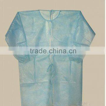 Disposable PP nonwoven apron with sleeve and belt