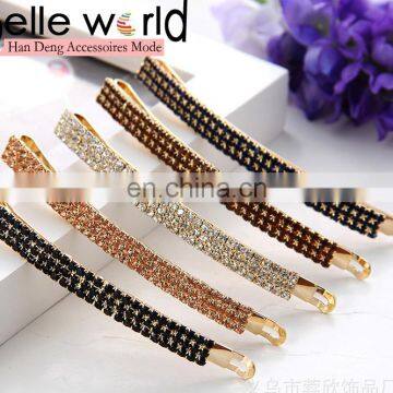 Hair Slide Grip Rhinestone hair bobby pins with crystal
