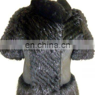 HK103 Ladies raccoon dog fur coat