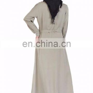 New Design Khaki Abaya Fabric,latest Abaya Designs With Belt,women Abaya Turkey photo-3