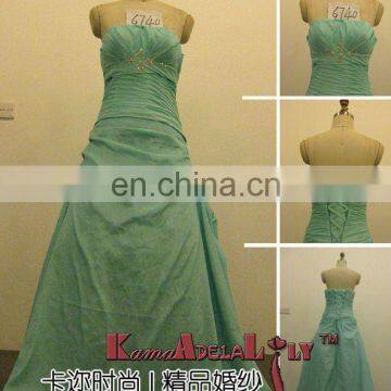 EB6740 Attractive strapless hand beading pleated