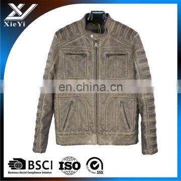 2016 custom men's winter jacket , men casual Motorcycle Leather Jackets