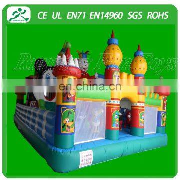 0.55 mm pvc tarpaulin inflatable playground house/fun city toys