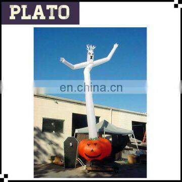 3m white inflatable air dancer with pumpkin/flying air dancer for decoration