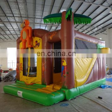 High quality newest monkey jungle inflatable lovely jumping castle, bouncer outdoor bouncer for kids,bounce house