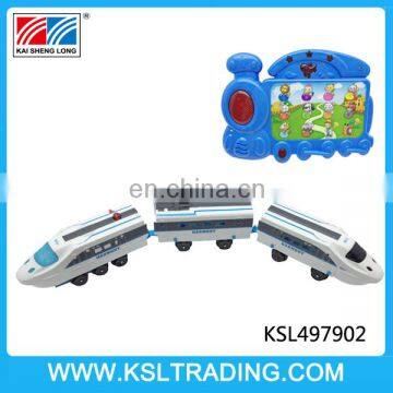 Christmas gift rc interactive educational train railway set toy