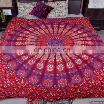 Indian Mandala Duvet Covers Throw Quilt Cover Hippie Sanganeri Printed Ethnic Duvet Cover