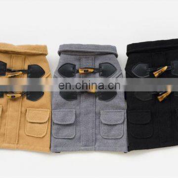 2014 Classic horn wool coat, Overcoat dog clothes, pet accessories