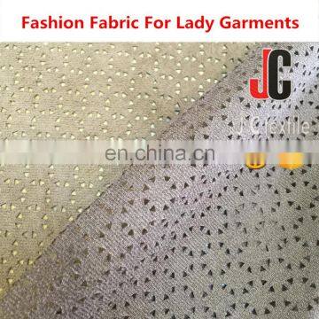 K12574 Shaoxing JC Textile Wholesale Knit P/D Suede Punch Fabric photo-2