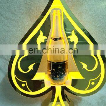 Acrylic Wine Bottle Display LED Light For Champagne