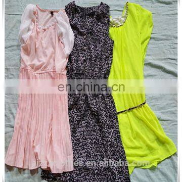 quality used clothes lady fashionable cotton dress for sale