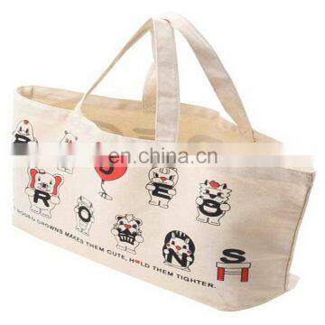 Custom Logo Handle Canvas Shopping Bag Canvas Tote Bag