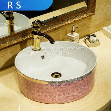 moroccan gold basin ceramic dubai bathroom basin