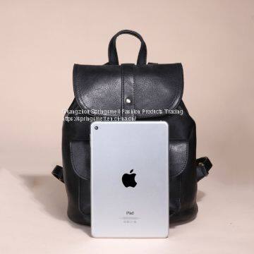 Women's Pu Leather Backpack Ladies Casual Shoulder Bag School Bag Leather Bag photo-3