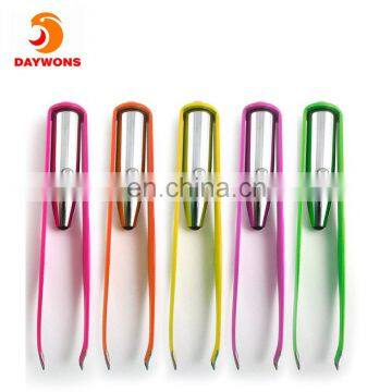 Colorful Stainless Steel with LED Lighted Tweezers Precision Painless Eyebrow Shaping and Facial Hair Removal