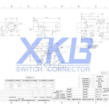Gold Seller 4PIN Patch Gold-plated Footphone Installation Height 4.5mm 3.5 Audio Earphone Jack photo-4