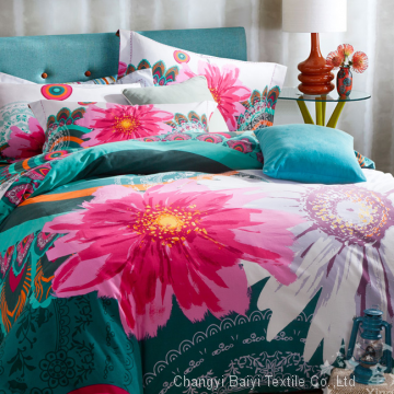 Weifang selling polyester fabric 3D disperse printing bedsheet fabric,bed sets