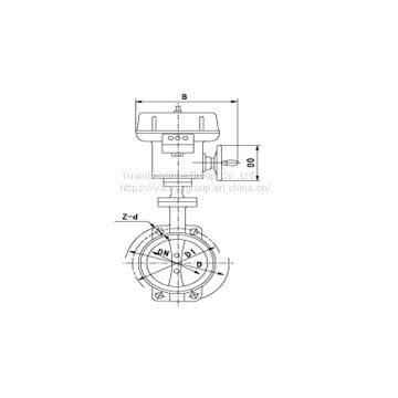 Cast Iron Butterfly Vavle  D971X-10/10Q/16/16Q Electric Drive Type Butterfly Valve