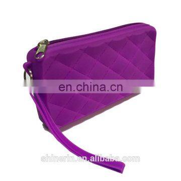 High Quality Candy Colorful Long Fashion Ladies Clutch Bag Purses Silicone Rubber Famous Brand Wallets photo-7