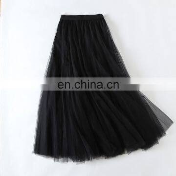 Hot Sales Autumn Women Retro Style Solid Color Skirts Ladies Big Hem Pleated Long Skirts Women's Skirts photo-5