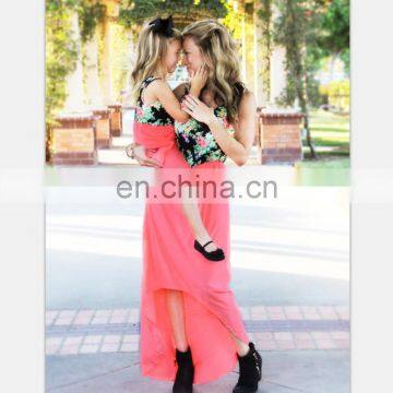 2019 Women Maix Dress Printing Stitching Mother Daughter Matching Dress (this Link for WOMAN) photo-5