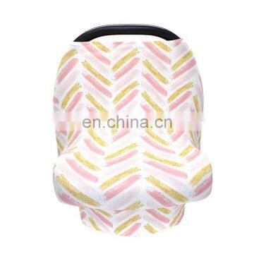 Classic Design Stretchy Car Seat Cover Baby Carseat Canopy Privacy Breastfeeding Cover Shopping Cart Cover photo-6
