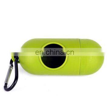 Dog poop bag dispenser dog poop bag holder bone capsule shape dispenser biodegradable