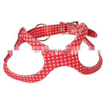 Nylon Outdoor Dot Print Christmas Paw Dog Harness