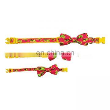 Girl Style Comfortable Padded Reflective Safe Dog Collar With Bowknot